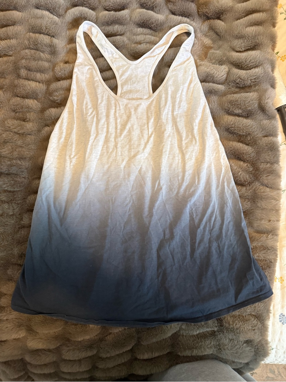lululemon athletica White to Blue Ombre Racerback Tank
